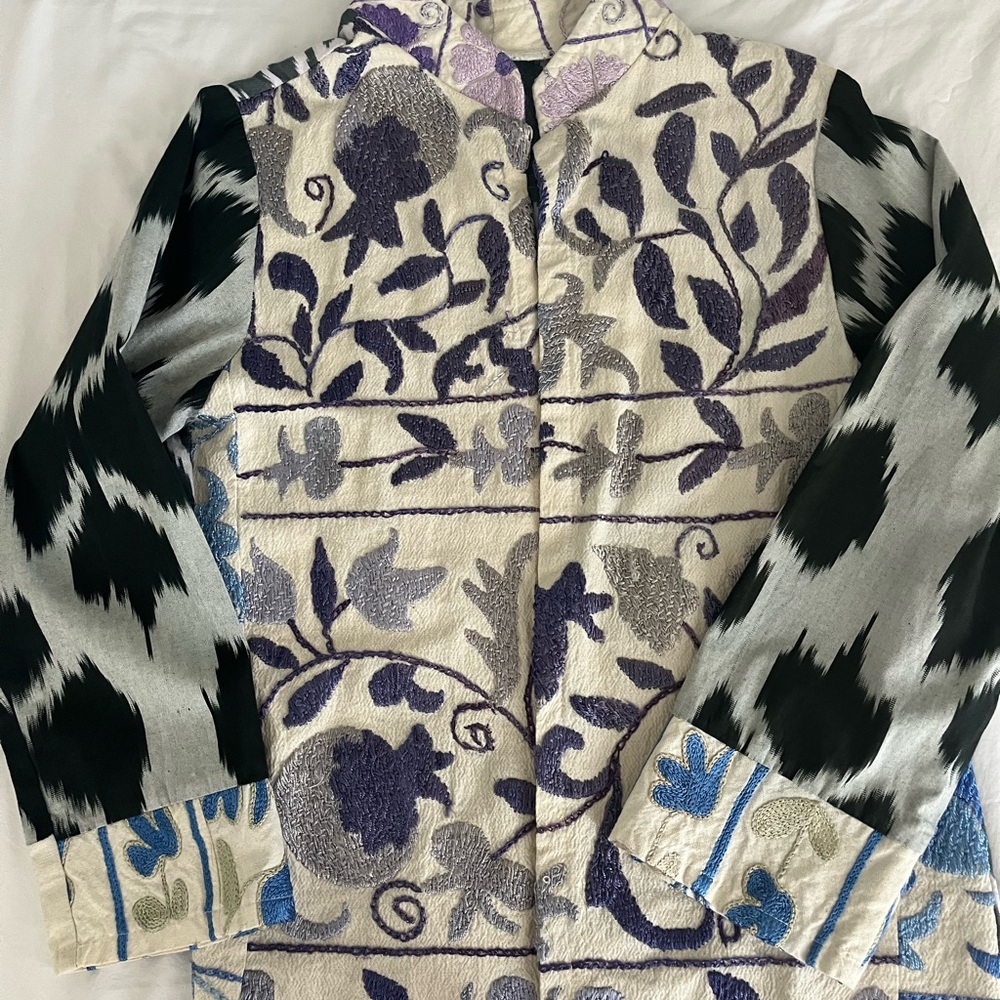 Stylish Ikat Patterned Jacket